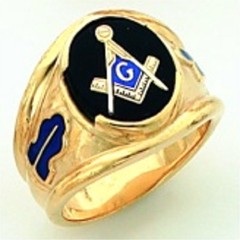 Gold Plated Blue Lodge Masonic Ring #4